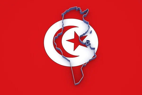 Map of Tunisia. — Stock Photo, Image