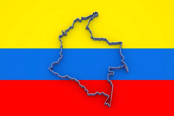 コロンビアの地図. — ストック写真