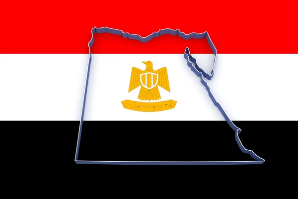 Kaart van Egypte — Stockfoto