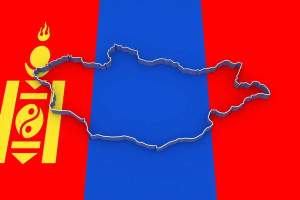 La mappa di Mongolia . — Foto Stock