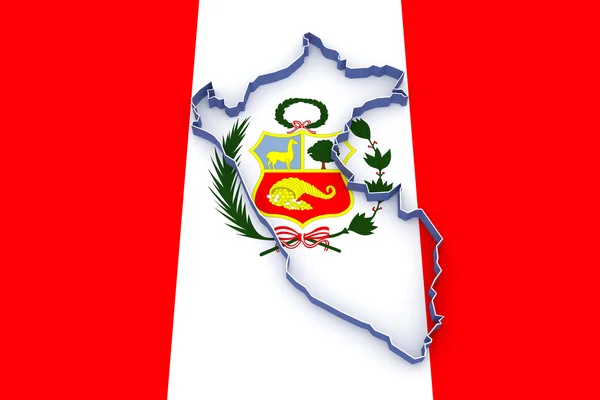 La mappa di Peru . — Foto Stock