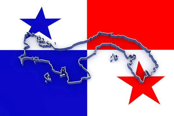 Karte von Panama. — Stockfoto