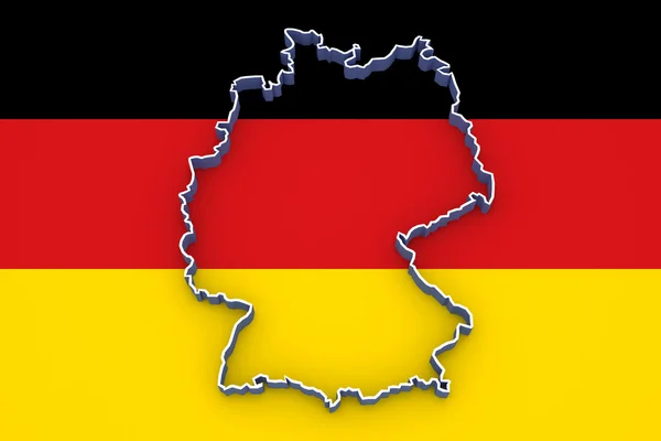 Háromdimenziós térképe, Németország. — Stock Fotó