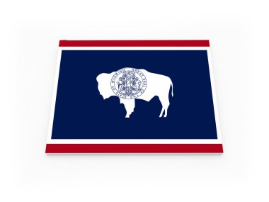 wyoming üç boyutlu Haritası. ABD.