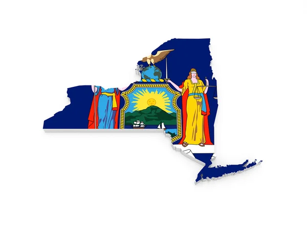 Driedimensionale kaart van new york. Verenigde Staten. — Stockfoto