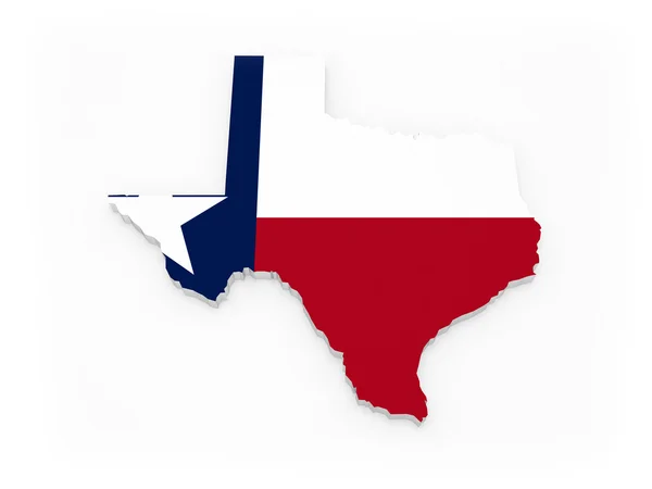 Three-dimensional map of Texas. USA. — Stock Photo, Image