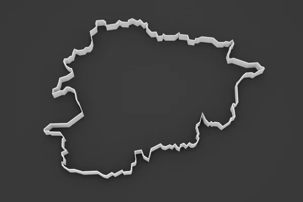 Карта Андорры . — стоковое фото