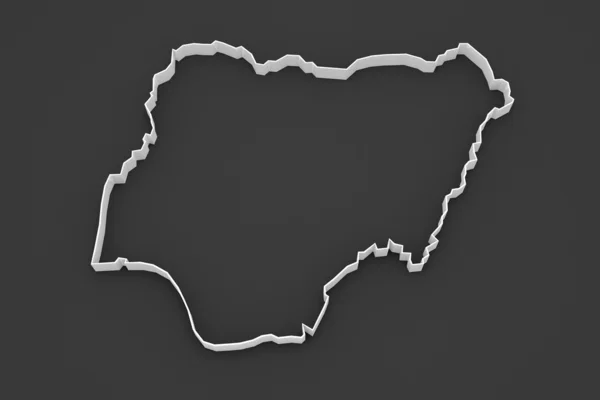 Karte von Nigeria. — Stockfoto