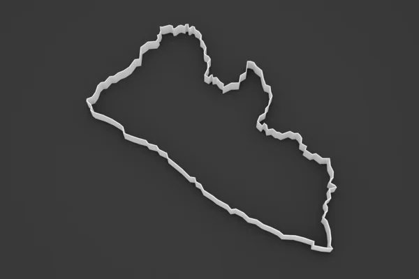 Mapa Liberii. — Zdjęcie stockowe