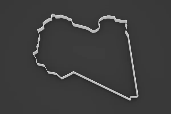 リビア地図. — ストック写真