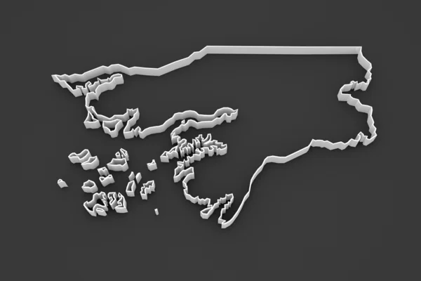 Mapa Guineje-Bissau. — Stock fotografie