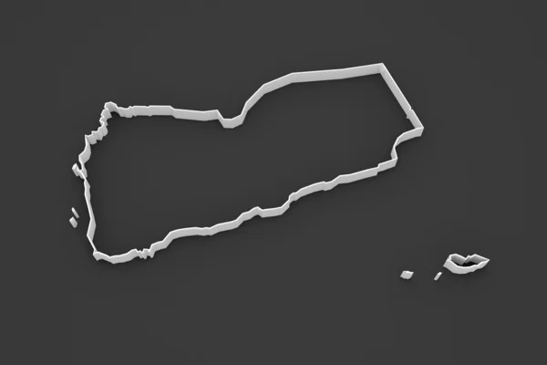 El mapa de Yemen . —  Fotos de Stock