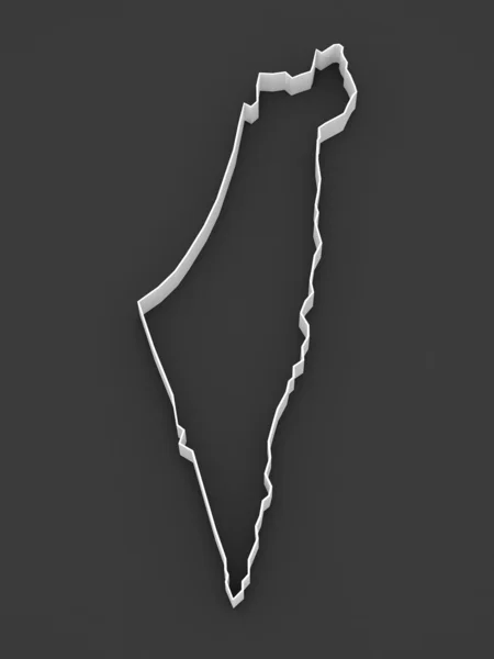 El mapa de Israel . —  Fotos de Stock