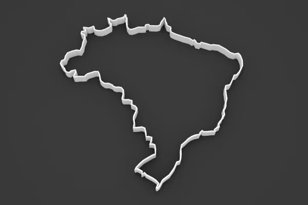 ブラジルの 3次元地図。3 d — ストック写真