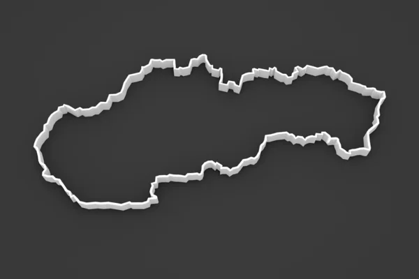 Mapa tridimensional de Eslovaquia —  Fotos de Stock