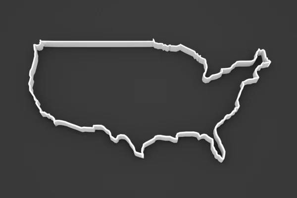 米国の 3次元地図. — ストック写真