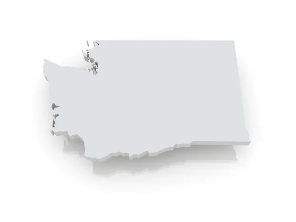 Mapa tridimensional de Washington. Estados Unidos . — Foto de Stock