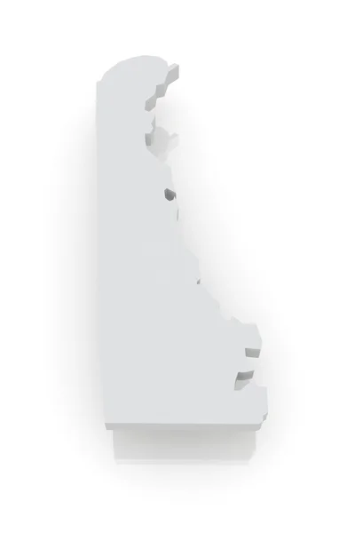 デラウェア州の 3次元地図。アメリカ合衆国. — ストック写真