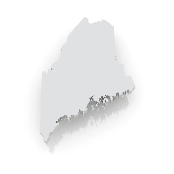 Three-dimensional map of Maine. USA. — Stock Photo, Image