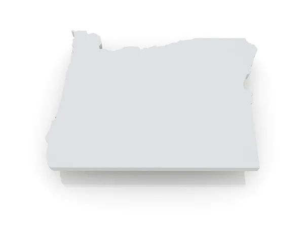 Three-dimensional map of Oregon. USA. — Stock Photo, Image