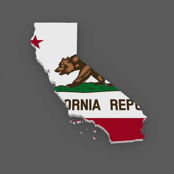 Mapa tridimensional de California. Estados Unidos . — Foto de Stock