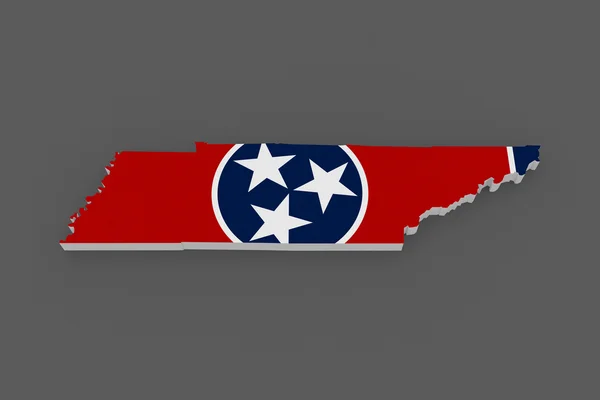 Carte tridimensionnelle du Tennessee. États-Unis . — Photo