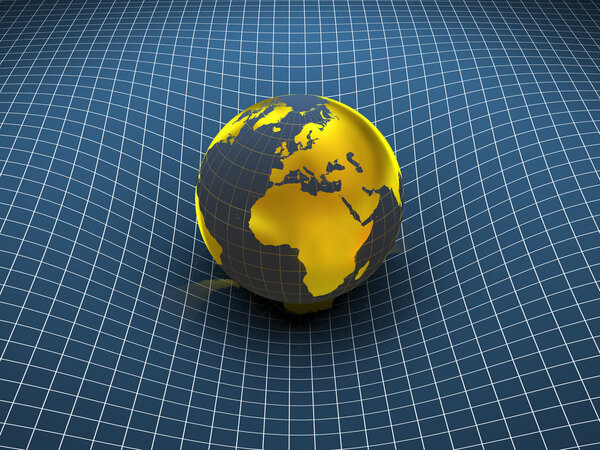 Globe. Earth and world map. 3d