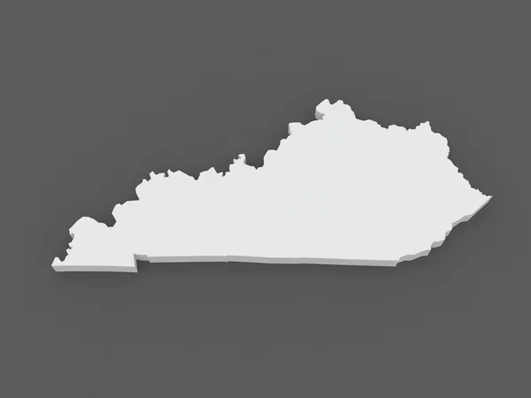 Mapa tridimensional do Kentucky. Estados Unidos . — Fotografia de Stock