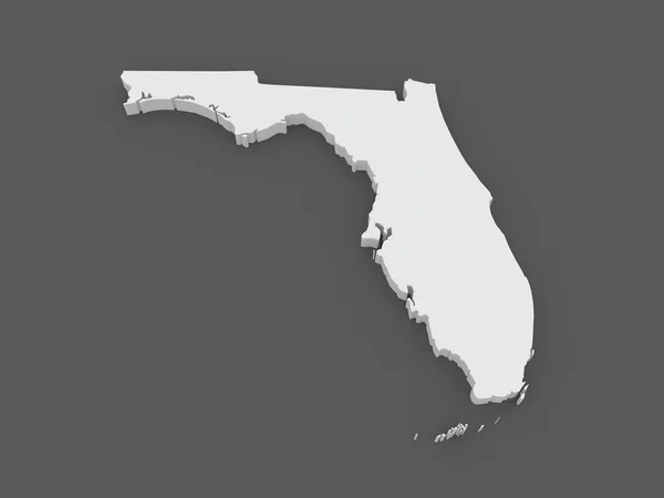 Mapa tridimensional de Florida. Estados Unidos . — Foto de Stock