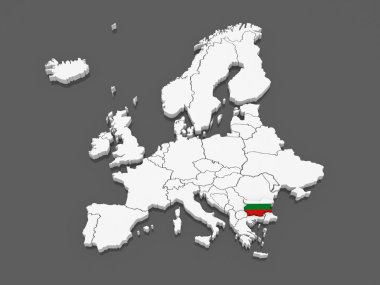 Avrupa ve Bulgaristan Haritası.