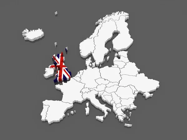 Map of Europe and United Kingdom. — Stock Photo, Image