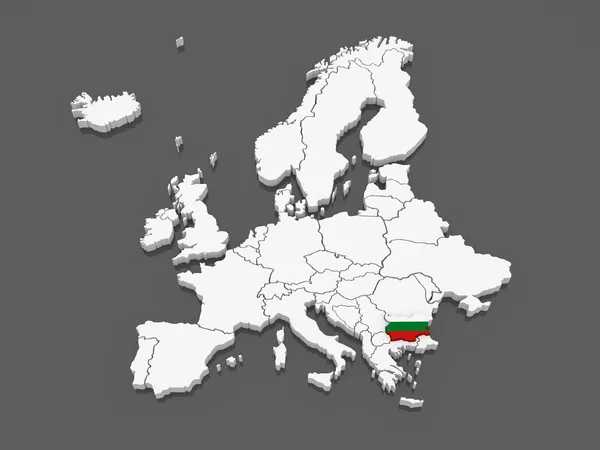 Carte de l'Europe et la Bulgarie . — Photo