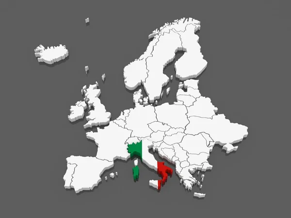 Kaart van Europa en Spanje. — Stockfoto