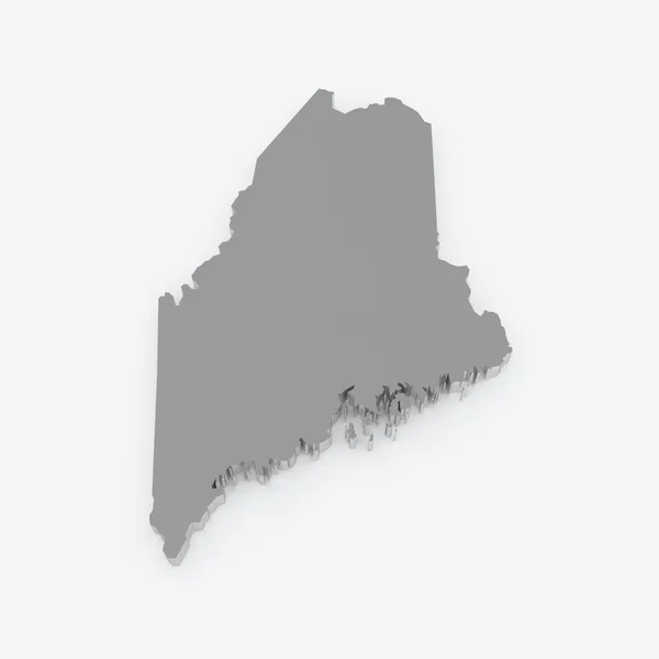 Dreidimensionale Karte von Maine. USA. — Stockfoto