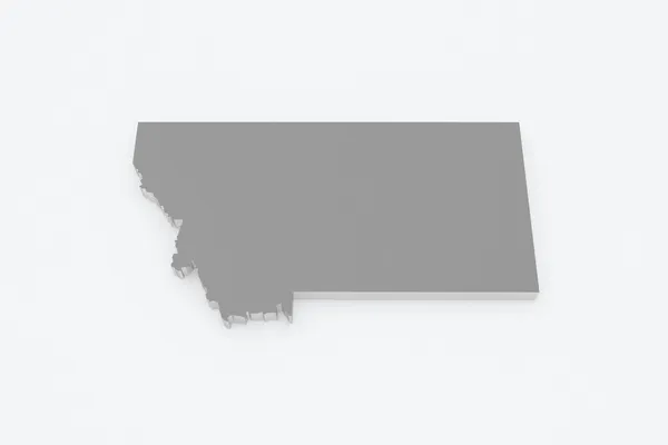Driedimensionale kaart van montana. Verenigde Staten. — Stockfoto