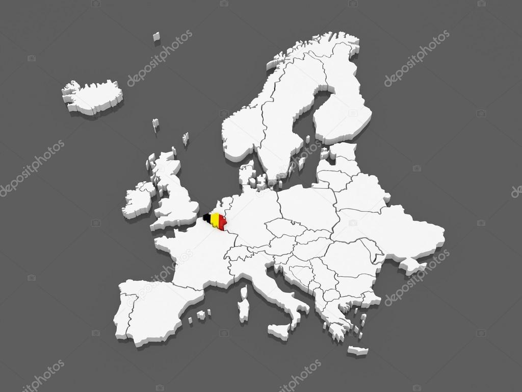 Where Is Belgium On The Map Of Europe Map Of Europe And Belgium. Stock Photo By ©Tatiana53 45695077