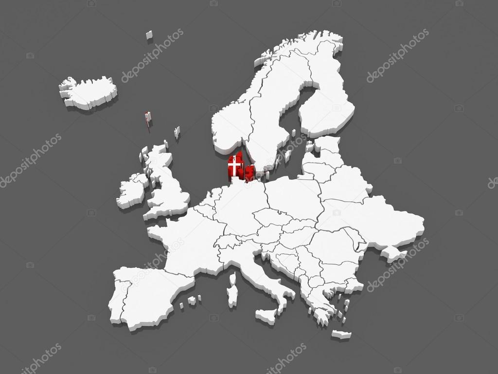 Carte De Leurope Et Danemark Photographie Tatiana53