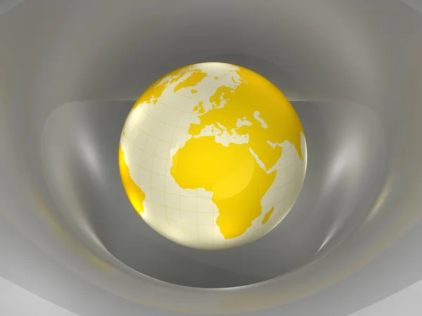 Globe. Earth and world map. 3d — Stock Photo, Image