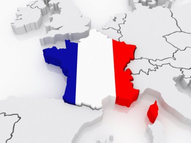 Fransa ve Avrupa Haritası.