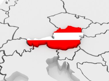 Avrupa ve Avusturya Haritası.