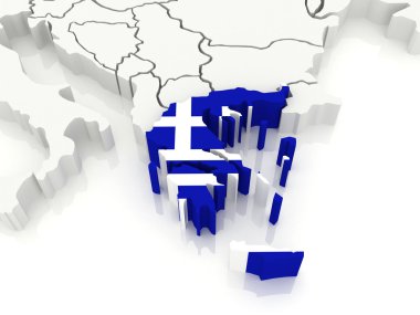 Avrupa ve Yunanistan Haritası.