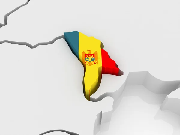 Χάρτης της Ευρώπης και της Μολδαβίας. — Φωτογραφία Αρχείου