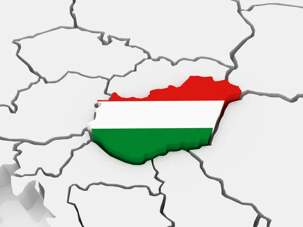 Carte de l'Europe et la Hongrie — Photo