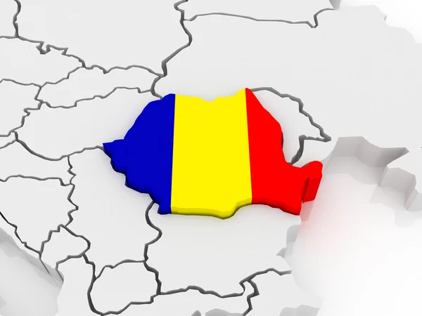 Karte von Europa und Rumänien. — Stockfoto