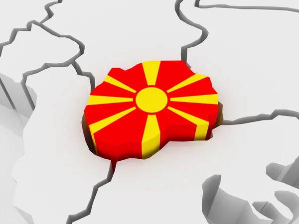 Karte von Europa und Mazedonien. — Stockfoto
