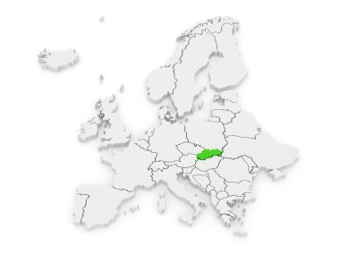 Avrupa ve Çek Haritası.