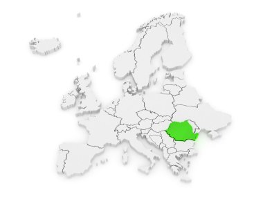 Avrupa ve Romanya Haritası.