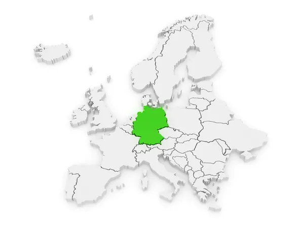Mappa dell'Europa e della Germania . — Foto Stock