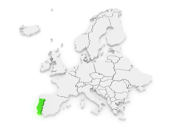 Map of Europe and Spain. — Stock Photo, Image