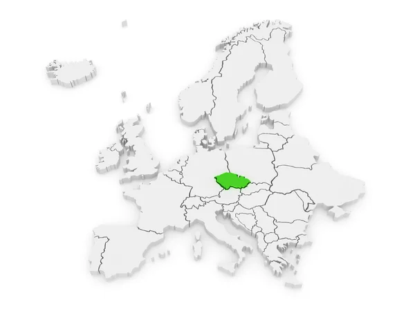 Mapa Evropy a Slovenska. — Stock fotografie